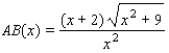<strong>For the following figure, express the length AB as a function of x. (Hint: Note the similar triangles.) </strong> A) B) C) D) E)