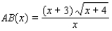 <strong>For the following figure, express the length AB as a function of x. (Hint: Note the similar triangles.) </strong> A) B) C) D) E)