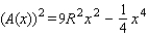 <strong>A triangle is inscribed in a semicircle of diameter 6R. Show that the smallest possible value for the area of the shaded region is . Hint: The area of the shaded region is a minimum when the area of the triangle is a maximum. Find the value of x that maximizes the square of the area of the triangle. This will be the same x that maximizes the area of the triangle.</strong> A) The hint tells us that the area of the region is a minimum when the area of the triangle is a maximum. We first find the value of x that maximizes the square of the area of the triangle. The area of the triangle is equal to . The square of the area of the triangle is equal to , and the substitution will transform this expression into the quadratic function Since we want to find the maximum value of t, we will substitute the value into the equation. Solving for t gives us the following minimum area of the shaded region: . B) The hint tells us that the area of the region is a minimum when the area of the triangle is a maximum. We first find the value of x that maximizes the square of the area of the triangle. The area of the triangle is equal to . The square of the area of the triangle is equal to The substitution will transform this expression into the quadratic function Since the graph of equation (1) will be a parabola opening downward, the input t that yields a maximum value for this function is Substituting the value into the equation gives us and consequently (The negative root can be rejected since the side of a triangle can't be negative). With this value of x, we can calculate the minimum area of the shaded region. The minimum area of the shaded region is equal to Substituting the value in the equation (2) gives us that the minimum value of the shaded region is equal to . C) The hint tells us that the area of the region is a minimum when the area of the triangle is a maximum. We first find the value of x that maximizes the square of the area of the triangle. The square of the area of the triangle is equal to . The substitution will transform this into the quadratic function Since the graph of equation (1) will be a parabola opening downward, the input t that yields a maximum value for this function is Substituting the value into the equation gives us and consequently . With this value of x, we can calculate the minimum area of the shaded region. The minimum area of the shaded region is equal to Substituting the value into the equation (2), we find that the minimum value of the shaded region is equal to . D) The hint tells us that the area of the region is a minimum when the area of the triangle is a maximum. We first find the value of x that maximizes the square of the area of the triangle. The square of the area of the triangle is equal to , which is a quadratic function. The graph of this function will be a parabola opening downward, so we can write the maximum value of this function as: We can then write as and calculate the minimum area of the shaded region. Substituting this value into the area equation, we find its minimum area: . E) The hint tells us that the area of the region is a minimum when the area of the triangle is a maximum. We first find the value of x that maximizes the square of the area of the triangle. The square of the area of the triangle is equal to . The substitution will transform this into the quadratic function Since the graph of equation (1) will be a parabola opening downward, the input t that yields a maximum value for this function is Substituting the value into the equation gives us and consequently . With this value of x, we can calculate the minimum area of the shaded region. The minimum area of the shaded region is equal to Substituting the value into the equation (2), we find that the minimum value of the shaded region is equal to .