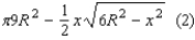 <strong>A triangle is inscribed in a semicircle of diameter 6R. Show that the smallest possible value for the area of the shaded region is . Hint: The area of the shaded region is a minimum when the area of the triangle is a maximum. Find the value of x that maximizes the square of the area of the triangle. This will be the same x that maximizes the area of the triangle.</strong> A) The hint tells us that the area of the region is a minimum when the area of the triangle is a maximum. We first find the value of x that maximizes the square of the area of the triangle. The area of the triangle is equal to . The square of the area of the triangle is equal to , and the substitution will transform this expression into the quadratic function Since we want to find the maximum value of t, we will substitute the value into the equation. Solving for t gives us the following minimum area of the shaded region: . B) The hint tells us that the area of the region is a minimum when the area of the triangle is a maximum. We first find the value of x that maximizes the square of the area of the triangle. The area of the triangle is equal to . The square of the area of the triangle is equal to The substitution will transform this expression into the quadratic function Since the graph of equation (1) will be a parabola opening downward, the input t that yields a maximum value for this function is Substituting the value into the equation gives us and consequently (The negative root can be rejected since the side of a triangle can't be negative). With this value of x, we can calculate the minimum area of the shaded region. The minimum area of the shaded region is equal to Substituting the value in the equation (2) gives us that the minimum value of the shaded region is equal to . C) The hint tells us that the area of the region is a minimum when the area of the triangle is a maximum. We first find the value of x that maximizes the square of the area of the triangle. The square of the area of the triangle is equal to . The substitution will transform this into the quadratic function Since the graph of equation (1) will be a parabola opening downward, the input t that yields a maximum value for this function is Substituting the value into the equation gives us and consequently . With this value of x, we can calculate the minimum area of the shaded region. The minimum area of the shaded region is equal to Substituting the value into the equation (2), we find that the minimum value of the shaded region is equal to . D) The hint tells us that the area of the region is a minimum when the area of the triangle is a maximum. We first find the value of x that maximizes the square of the area of the triangle. The square of the area of the triangle is equal to , which is a quadratic function. The graph of this function will be a parabola opening downward, so we can write the maximum value of this function as: We can then write as and calculate the minimum area of the shaded region. Substituting this value into the area equation, we find its minimum area: . E) The hint tells us that the area of the region is a minimum when the area of the triangle is a maximum. We first find the value of x that maximizes the square of the area of the triangle. The square of the area of the triangle is equal to . The substitution will transform this into the quadratic function Since the graph of equation (1) will be a parabola opening downward, the input t that yields a maximum value for this function is Substituting the value into the equation gives us and consequently . With this value of x, we can calculate the minimum area of the shaded region. The minimum area of the shaded region is equal to Substituting the value into the equation (2), we find that the minimum value of the shaded region is equal to .