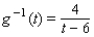 <strong>Let . Find g<sup> - 1 </sup>(t).</strong> A) B) C) D) E)