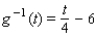 <strong>Let . Find g<sup> - 1 </sup>(t).</strong> A) B) C) D) E)