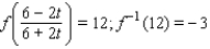 <strong>Assume that the domain of and is . Solve for t. .</strong> A) t = - 6 B) t = 12 C) t = 7 D) t = - 7 E) t = -7