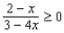 <strong>Solve the inequality. Express your answer in interval form. </strong> A) B) C) D) E)