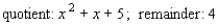 <strong>Use long division to find the quotient and the remainder. </strong> A) B) C) D) E)