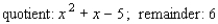 <strong>Use long division to find the quotient and the remainder. </strong> A) B) C) D) E)