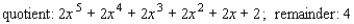 <strong>Use long division to find the quotient and the remainder. </strong> A) B) C) D) E)