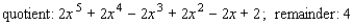 <strong>Use long division to find the quotient and the remainder. </strong> A) B) C) D) E)