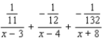 <strong>Factor the denominator of the given rational expression, and then find the partial fraction decomposition. </strong> A) B) C) D) E)
