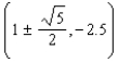 <strong>Graph the ellipse. Specify the lengths of the major and minor axes, the foci, the center and the eccentricity. </strong> A) center: (- 2, 5); Length of major axis: 6; Length of minor axis: 4; Foci: ; Eccentricity: B) center: (1, - 2.5); Length of major axis: 3; Length of minor axis: 2; Foci: ; Eccentricity: C) center: (2, - 5); Length of major axis: 6; Length of minor axis: 4; Foci: ; Eccentricity: D) center: (1, - 2.5); Length of major axis: 3; Length of minor axis: 2; Foci: ; Eccentricity: E) center: (2, - 5); Length of major axis: 6; Length of minor axis: 4; Foci: ; Eccentricity: