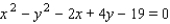 <strong>Graph the hyperbola. Specify the following: center, vertices, foci, lengths of transverse and conjugate axes, eccentricity, and equations of the asymptotes. </strong> A) center: ; vertices: ; Foci: ; Length of transverse axis: 8; Length of conjugate axis: 8; Eccentricity: ; Asymptotes: . B) Center: ; Vertices: ; Foci: ; length of transverse axis: 8; Length of conjugate axis: 8; Eccentricity: ; Asymptotes: . C) center: ; vertices: ; Foci: ; Length of transverse axis: 4; Length of conjugate axis: 4; Eccentricity: ; Asymptotes: . D) center: ; vertices: ; Foci: ; Length of transverse axis: 8; Length of conjugate axis: 8; Eccentricity: ; Asymptotes: . E) center: ; vertices: ; Foci: ; Length of transverse axis: 8; Length of conjugate axis: 8; Eccentricity: ; Asymptotes: .