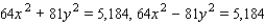 <strong>Determine the directrices for the ellipse and hyperbola. </strong> A) B) C) D) E)