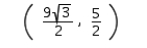 <strong>An angle of rotation is specified, followed by the coordinates of a point in the system. Find the coordinates of the point with respect to the system. </strong> A) B) C) D) E)