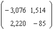<strong>Use a graphing utility to compute the matrix product. </strong> A) B) C) D) E)