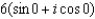 <strong>Convert from rectangular to trigonometric form. (Choose an argument such that .) 6</strong> A) B) C) D) E)