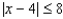 <strong>Rewrite using absolute value notation. The distance between x and 4 is at least 8.</strong> A) B) C) D) E)