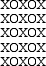 The organizational principle demonstrated by the stimuli below in which you tend to see a line of X's and a line of O's is known as