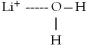 <strong>When lithium chloride,LiCl,dissolves in water,which of the following is formed in aqueous solution?</strong> A) B) C) D)all of the above E)none of the above