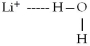 <strong>When lithium chloride,LiCl,dissolves in water,which of the following is formed in aqueous solution?</strong> A) B) C) D)all of the above E)none of the above