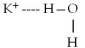 <strong>When potassium iodide,KI,dissolves in water,which of the following is formed in aqueous solution?</strong> A) B) C) D)all of the above E)none of the above