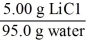 <strong>Which of the following is not a unit factor related to a 5.00% aqueous solution of lithium chloride,LiCl?</strong> A) B) C) D) E)