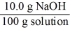 <strong>Which of the following is not a unit factor related to a 10.0% aqueous solution of sodium hydroxide,NaOH?</strong> A) B) C) D) E)