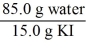 <strong>Which of the following is not a unit factor related to a 15.0% aqueous solution of potassium iodide,KI?</strong> A) B) C) D) E)