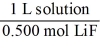 <strong>Which of the following unit factors is related to a 0.500 M LiF solution?</strong> A) B) C) D) E)all of the above