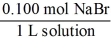 <strong>Which of the following unit factors is not related to a 0.100 M NaBr solution?</strong> A) B) C) D) E)