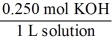 <strong>Which of the following unit factors is not related to a 0.250 M KOH solution?</strong> A) B) C) D) E)