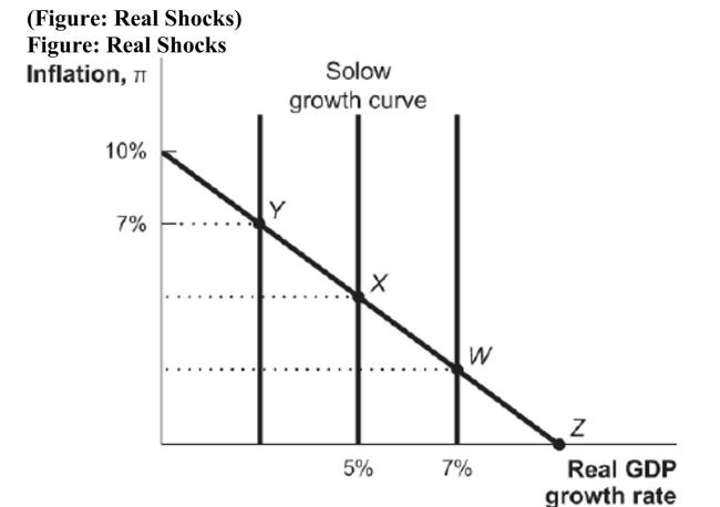 <strong> From point X in the accompanying dynamic aggregate demand model, an increase in the supply of oil will cause the economy to move to point</strong> A) W. B) X. C) Y. D) Z.