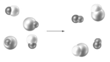 <strong>Examine the following particulate-level representation. This change might be shown symbolically as which of the following?</strong> A) B) C) D) E)