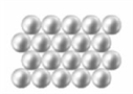 <strong>Which of the following particulate-level picture might be associated with the name silver?</strong> A) B) C) D) E)