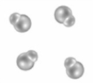 <strong>Which of the following particulate-level picture might be associated with the name silver?</strong> A) B) C) D) E)