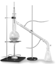 <strong>Examine the apparatus shown in the following image. This apparatus would useful in which of the following separations?</strong> A)oxygen from nitrogen dioxide B)sand from a mixture of sand and water C)rubbing alcohol from a mixture of rubbing alcohol and water D)iron filings from cereal E)hydrogen and oxygen from water