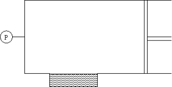 <strong>The cylinder shown contains 0.79 moles of nitrogen,0.19 moles of oxygen and 0.02 moles carbon dioxide,a total of 1.00 mole of molecules in the approximate proportion in which they are present in air.Of the three gases,only carbon dioxide is appreciably soluble in the water in the well at the bottom.Assume an equilibrium between dissolved and undissolved carbon dioxide at the beginning and sufficient time lapse to reestablish that equilibrium after the change described. If 0.02 mole of carbon dioxide is forced into the cylinder,the solubility of carbon dioxide:</strong> A)increases by a factor of about 50 B)increases by a factor of about 2 C)increases by 2% D)remains unchanged E)decreases