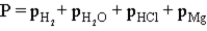 <strong>Hydrogen gas can be collected by water displacement when magnesium reacts with hydrochloric acid.When the container is filled with the hydrogen gas,which of the following is true of the total pressure (P)inside the container?</strong> A)   B)   C)   D)   E)P = atmospheric pressure <div style=padding-top: 35px> 