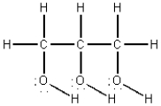 <strong>The structural formula for glycerin is shown below.Compare the intermolecular forces in glycerin with those in n-hexane,C<sub>6</sub>H<sub>14</sub>,in which all carbons are in a continuous chain.Which of the following statements is true?  </strong> A)The principal intermolecular forces in glycerin are induced dipole forces; in hexane, hydrogen bonds B)Hydrogen bonding is present in glycerin, but not in hexane C)Hydrogen bonding is present in both compounds D)Both compounds exhibit dipole-dipole forces E)Induced dipole forces are present in neither compound <div style=padding-top: 35px> 