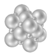 <strong>Consider the following image.   What type of solid is represented by this particulate-level model?</strong> A)amorphous solid B)molecular crystal C)ionic crystal D)covalent network solid E)metallic crystal <div style=padding-top: 35px> 