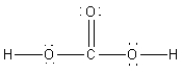 <strong>Which of the following is the best Lewis diagram for H<sub>2</sub>CO<sub>3</sub>?</strong> A) B) C) D) E)