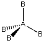 <strong>Consider the following general wedge-and-dash diagram: What is the molecular geometry around the central atom of this molecule?</strong> A)Linear B)Tetrahedral C)Trigonal planar D)Bent E)Trigonal pyramidal