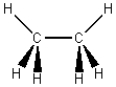 <strong>Which of the following wedge-and-dash diagrams best illustrates the molecular geometry of C<sub>2</sub>H<sub>6</sub>?</strong> A) B) C) D) E)