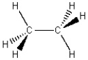 <strong>Which of the following wedge-and-dash diagrams best illustrates the molecular geometry of C<sub>2</sub>H<sub>6</sub>?</strong> A) B) C) D) E)