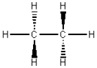 <strong>Which of the following wedge-and-dash diagrams best illustrates the molecular geometry of C<sub>2</sub>H<sub>6</sub>?</strong> A) B) C) D) E)