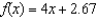 <strong>Suppose is a linear function with and . Find an equation for .</strong> A) B) C) D)