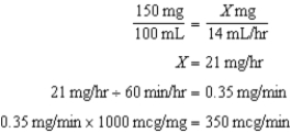 350 mcg/min    