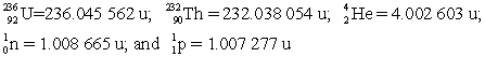 Determine the amount of energy released in this decay. Use the following atomic masses: Conversion factors: 1 u = 931.5 MeV; 1 eV = 1.602 × 10<sup>-</sup><sup>19</sup> J