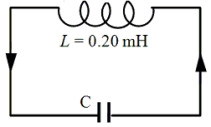<strong>An oscillating LC circuit has a resonant frequency of 1.2 × 10<sup>6 </sup>Hz. The diagram shows the system at t = 0 s when there is no charge on the capacitor and the current is in the direction shown. At this time, the energy stored in the inductor is 2.5 × 10<sup>-</sup><sup>7 </sup>J. -Which one of the following statements is true for this circuit?</strong> A)When the current in the inductor is zero, \Delta I/ \Delta t = 0 A/s. B)The circuit will allow dc as well as ac current to flow. C)The magnetic field in the inductor is a maximum at t = 0 s. D)The charge on the capacitor will be a maximum at t = 4.2 × 10<sup>-</sup><sup>7</sup> s. E)As the current through the inductor decreases, the induced emf in the coil is directed opposite to the direction of the current.