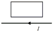 <strong>A long, straight wire is in the same plane as a wooden, non-conducting loop. The wire carries an increasing current I in the direction shown in the figure. </strong> A)There will be no induced emf and no induced current. B)There will be a counterclockwise induced emf, but no induced current. C)There will be a clockwise induced emf, but no induced current. D)There will be a clockwise induced current in the loop. E)There will be a counterclockwise induced current in the loop.