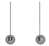 <strong>Five styrofoam balls are suspended from insulating threads. Several experiments are performed on the balls; and the following observations are made: What are the charges, if any, on each ball? </strong> A) B) C) D) E)